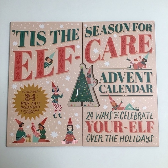NEW Elf Advent Calendar 24 Pop Out Ornaments Cord Tis the Season for Elf-Care - Picture 8 of 11